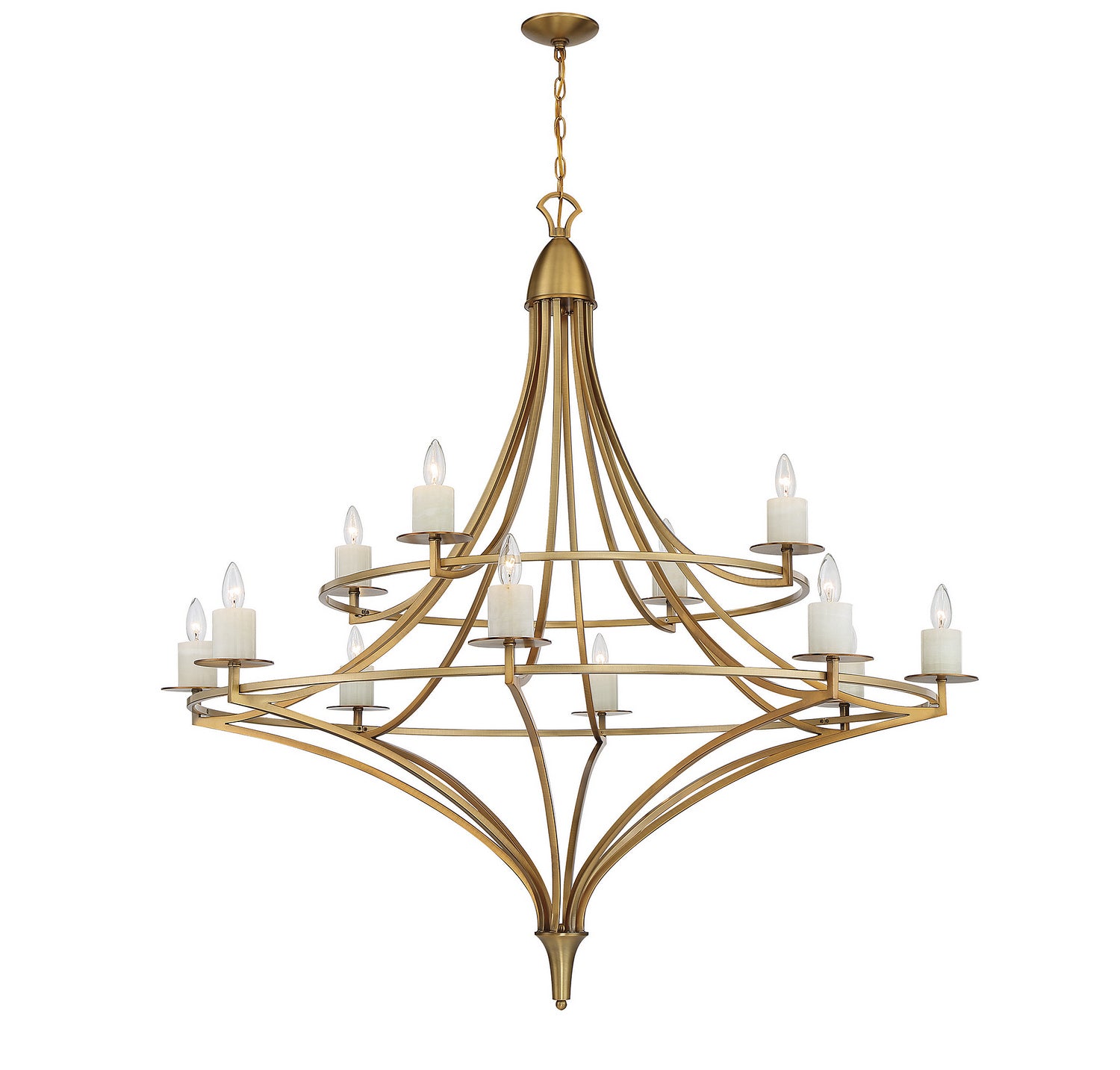 Savoy House - 1-1672-12-322 - 12 Light Chandelier - Director - Warm Brass