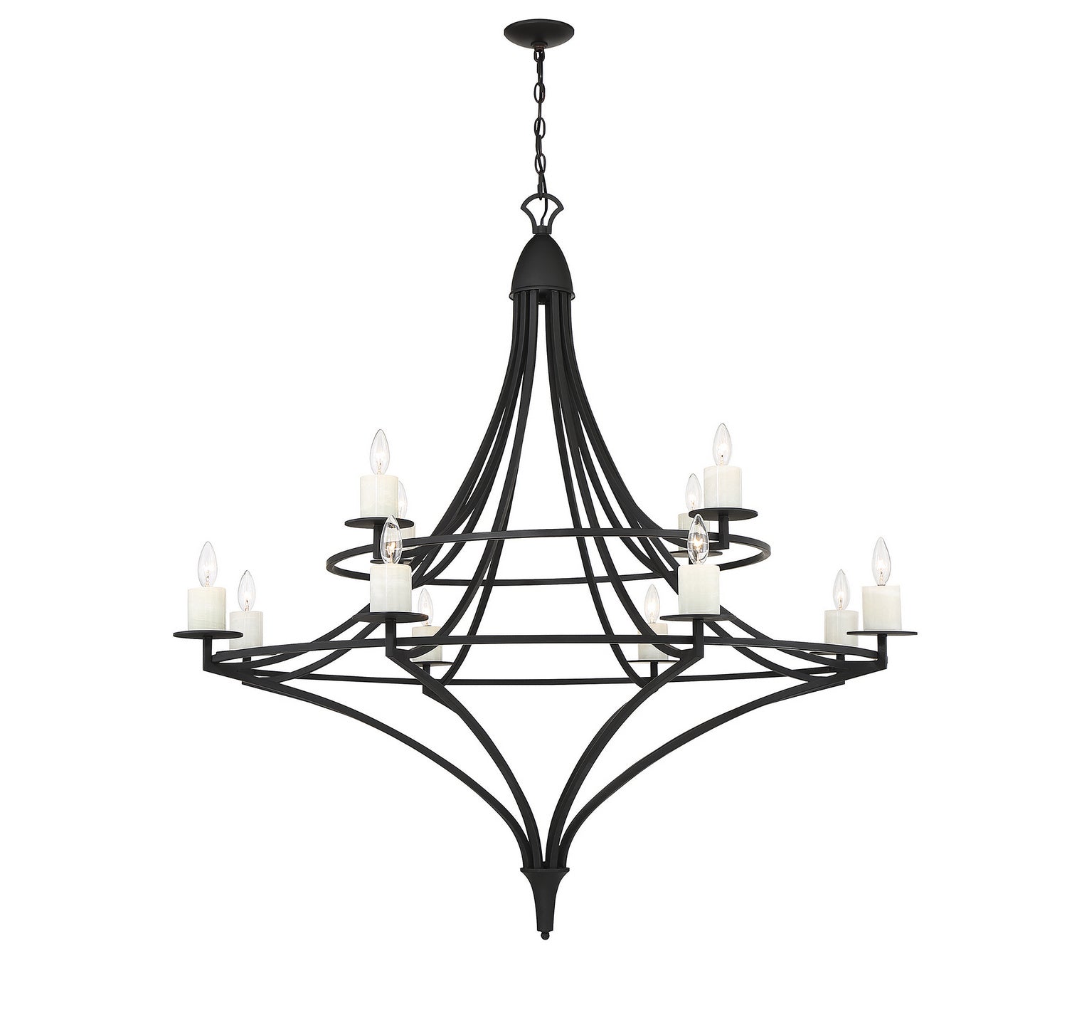 Savoy House - 1-1672-12-89 - 12 Light Chandelier - Director - Matte Black