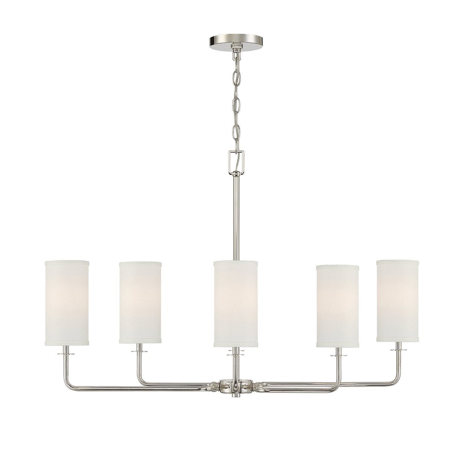 Savoy House - 1-1756-6-109 - Six Light Linear Chandelier - Powell - Polished Nickel