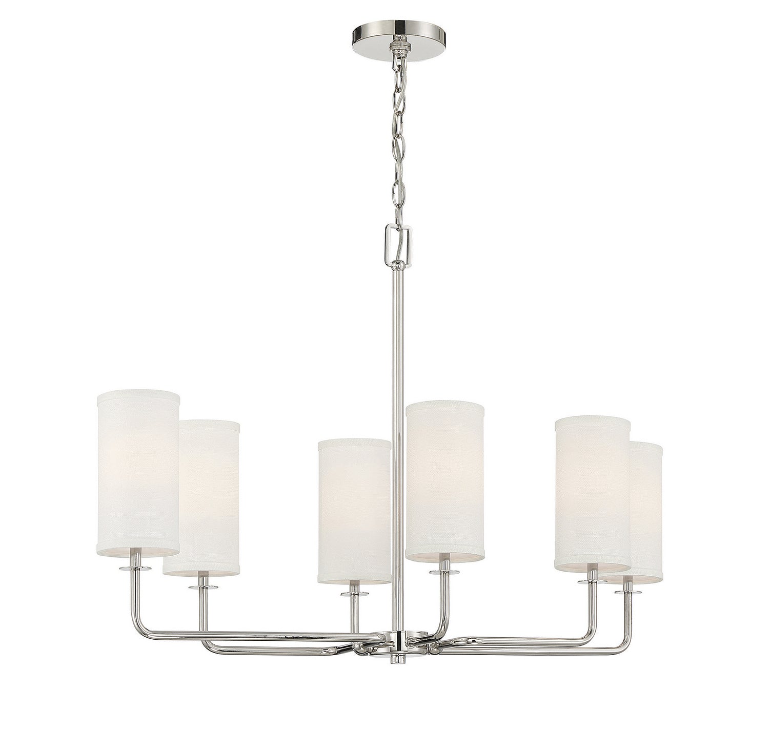 Savoy House - 1-1756-6-109 - Six Light Linear Chandelier - Powell - Polished Nickel