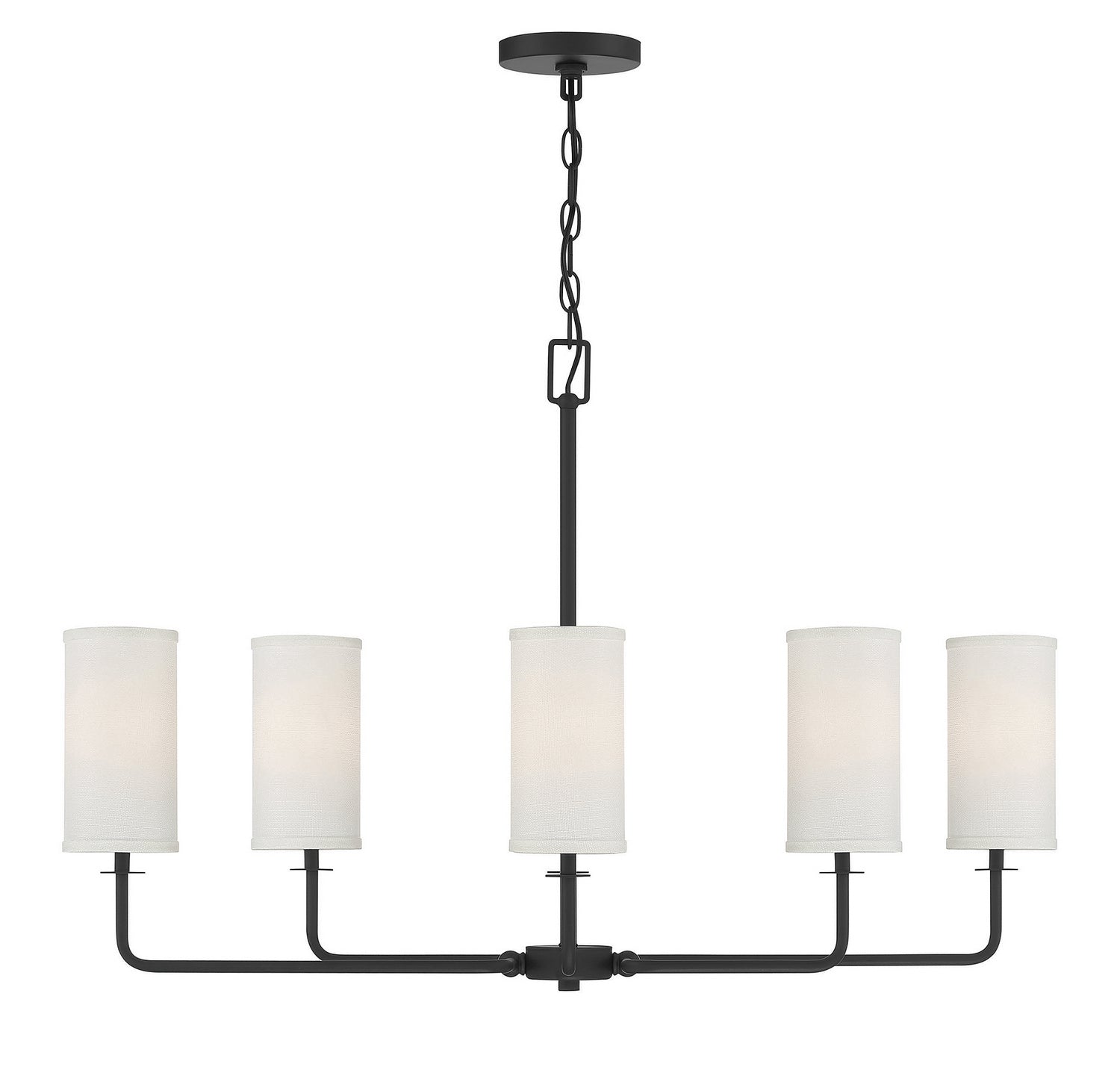 Savoy House - 1-1756-6-89 - Six Light Linear Chandelier - Powell - Matte Black