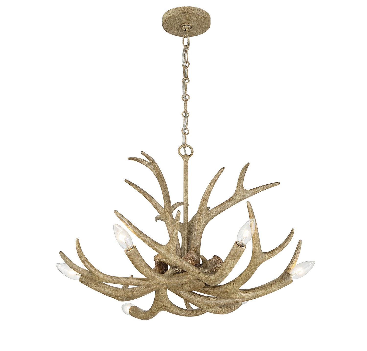 Savoy House - 1-1761-6-198 - Six Light Chandelier - Daniels - Natural Antler