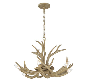 Savoy House - 1-1761-6-198 - Six Light Chandelier - Daniels - Natural Antler