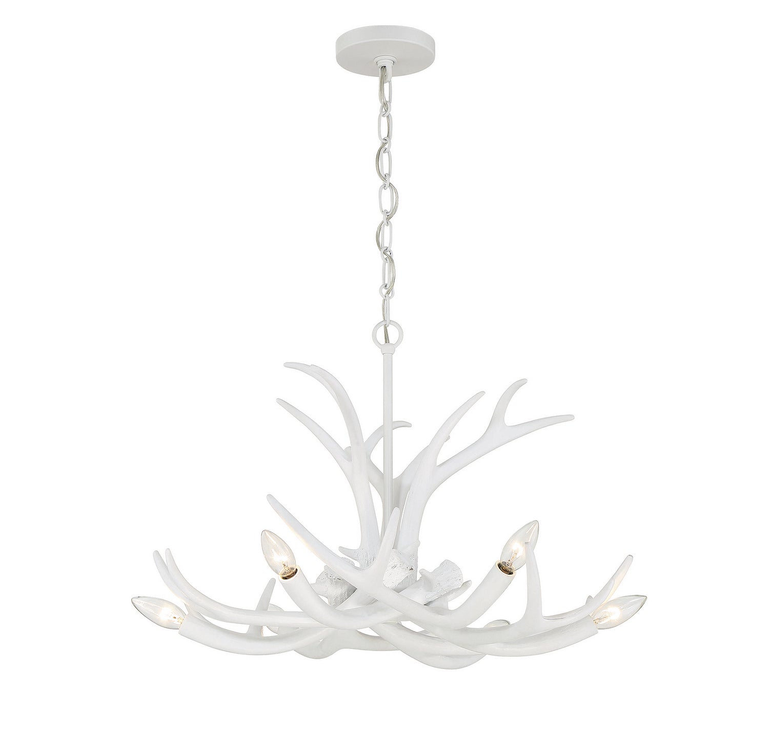 Savoy House - 1-1761-6-80 - Six Light Chandelier - Daniels - Matte White