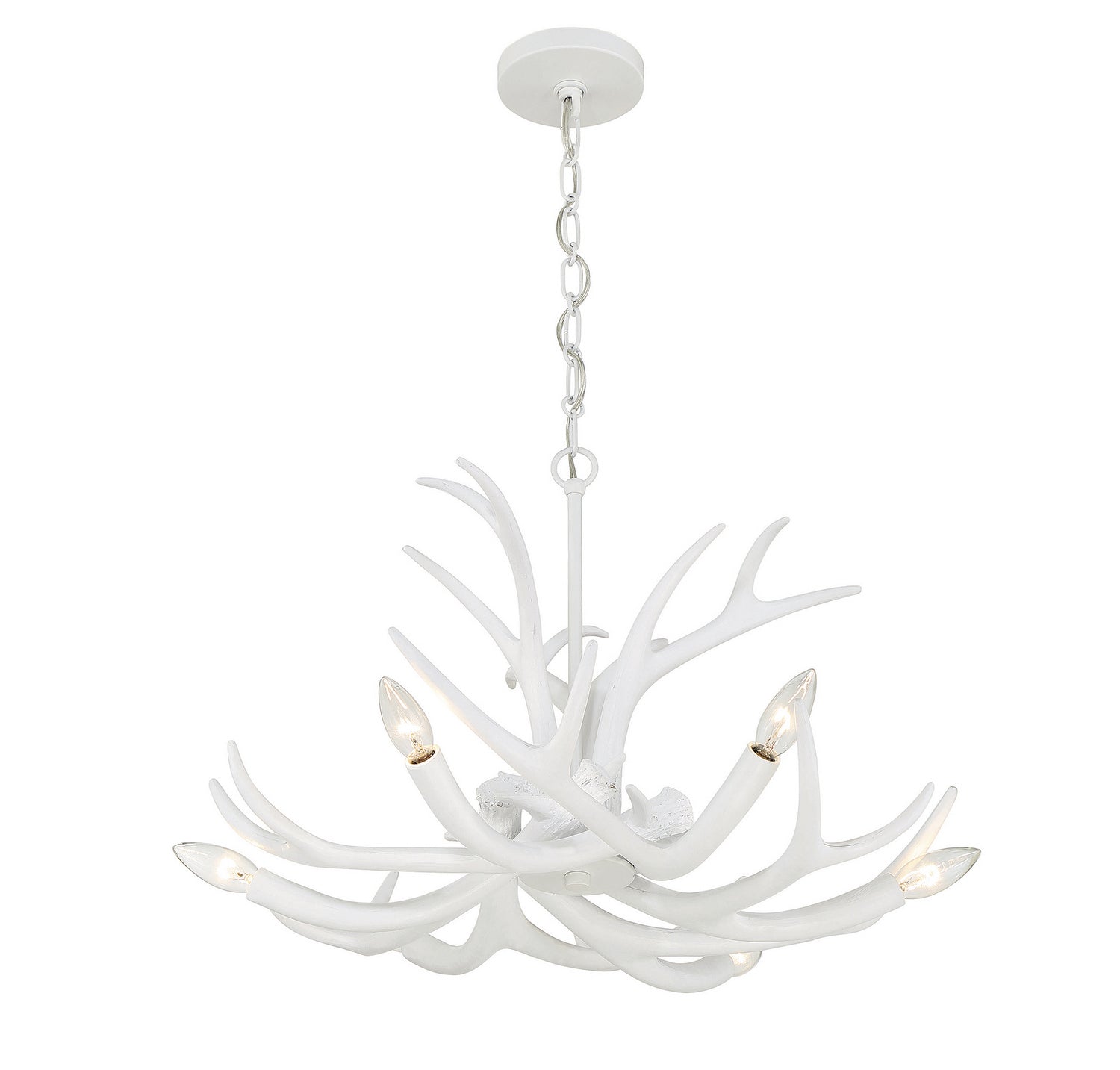 Savoy House - 1-1761-6-80 - Six Light Chandelier - Daniels - Matte White