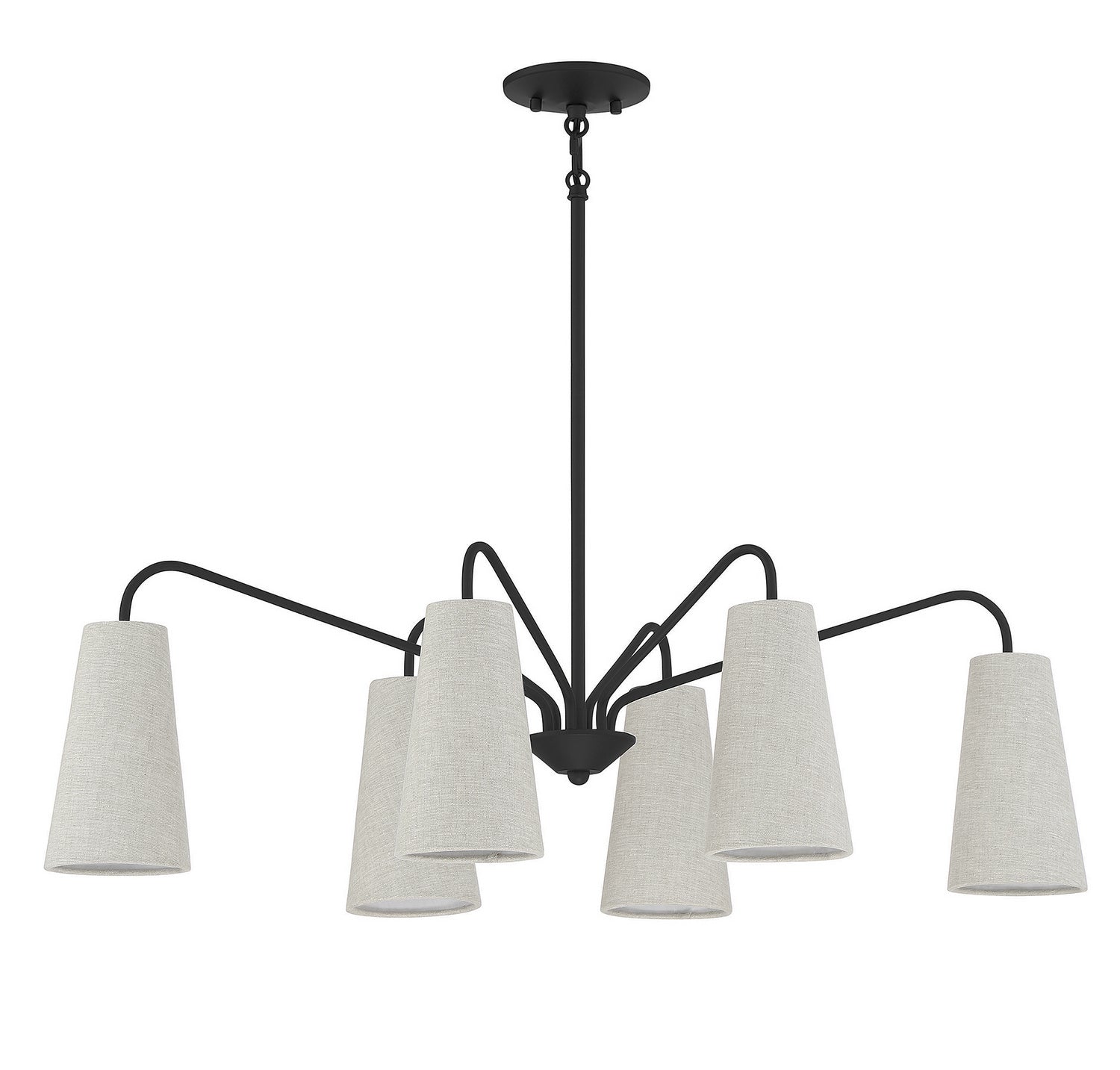 Savoy House - 1-1785-6-89 - Six Light Linear Chandelier - Edgewood - Matte Black