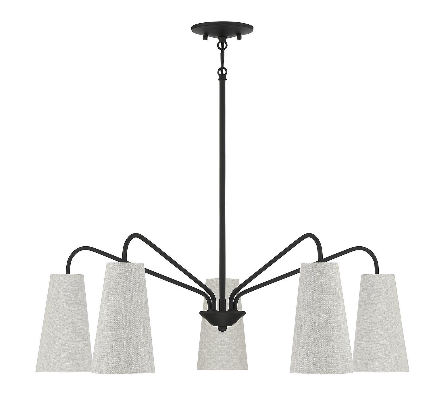 Savoy House - 1-1786-5-89 - Five Light Chandelier - Edgewood - Matte Black