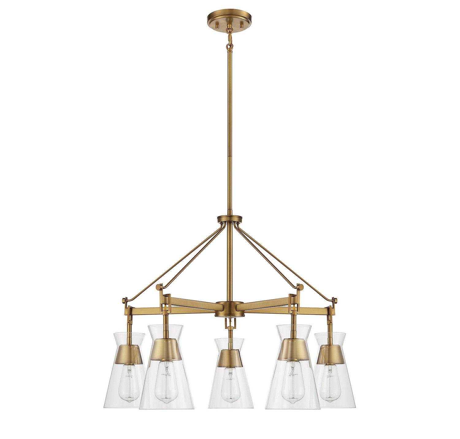 Savoy House - 1-1832-5-322 - Five Light Chandelier - Lakewood - Warm Brass