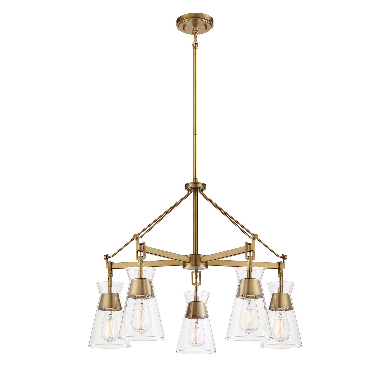 Savoy House - 1-1832-5-322 - Five Light Chandelier - Lakewood - Warm Brass