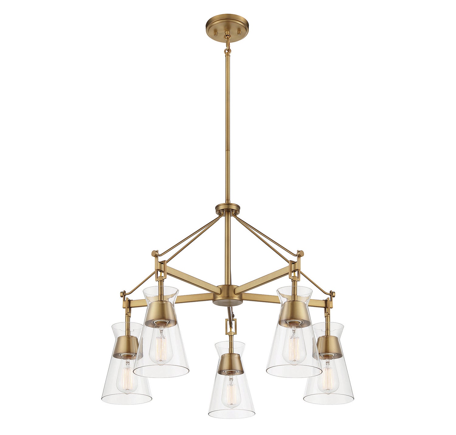 Savoy House - 1-1832-5-322 - Five Light Chandelier - Lakewood - Warm Brass