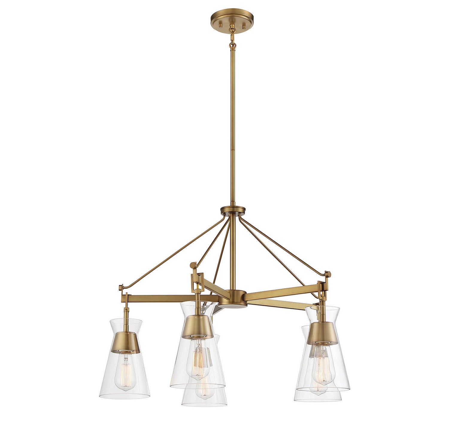 Savoy House - 1-1832-5-322 - Five Light Chandelier - Lakewood - Warm Brass