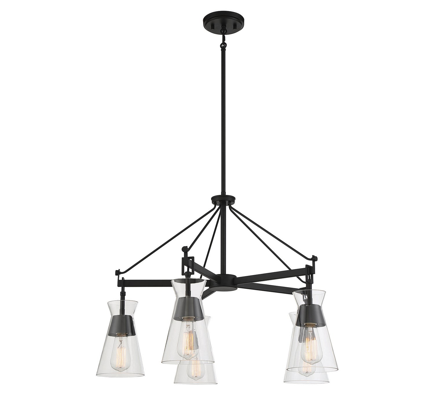 Savoy House - 1-1832-5-89 - Five Light Chandelier - Lakewood - Matte Black