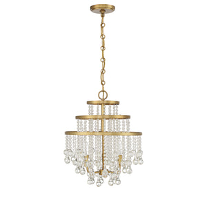 Savoy House - 1-1865-3-322 - Three Light Mini Chandelier - Luna - Warm Brass