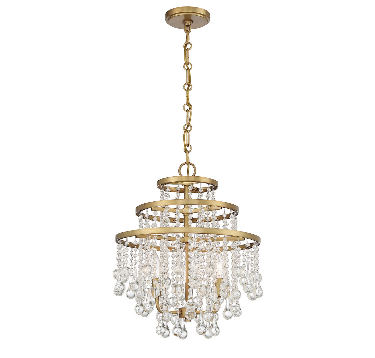 Savoy House - 1-1865-3-322 - Three Light Mini Chandelier - Luna - Warm Brass