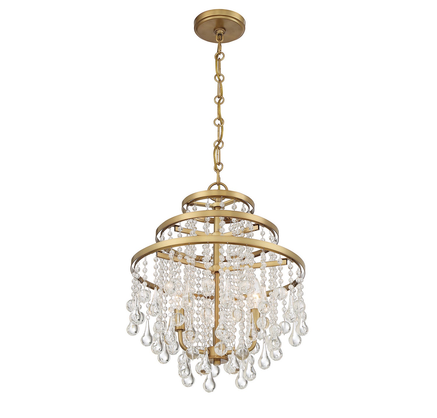 Savoy House - 1-1865-3-322 - Three Light Mini Chandelier - Luna - Warm Brass