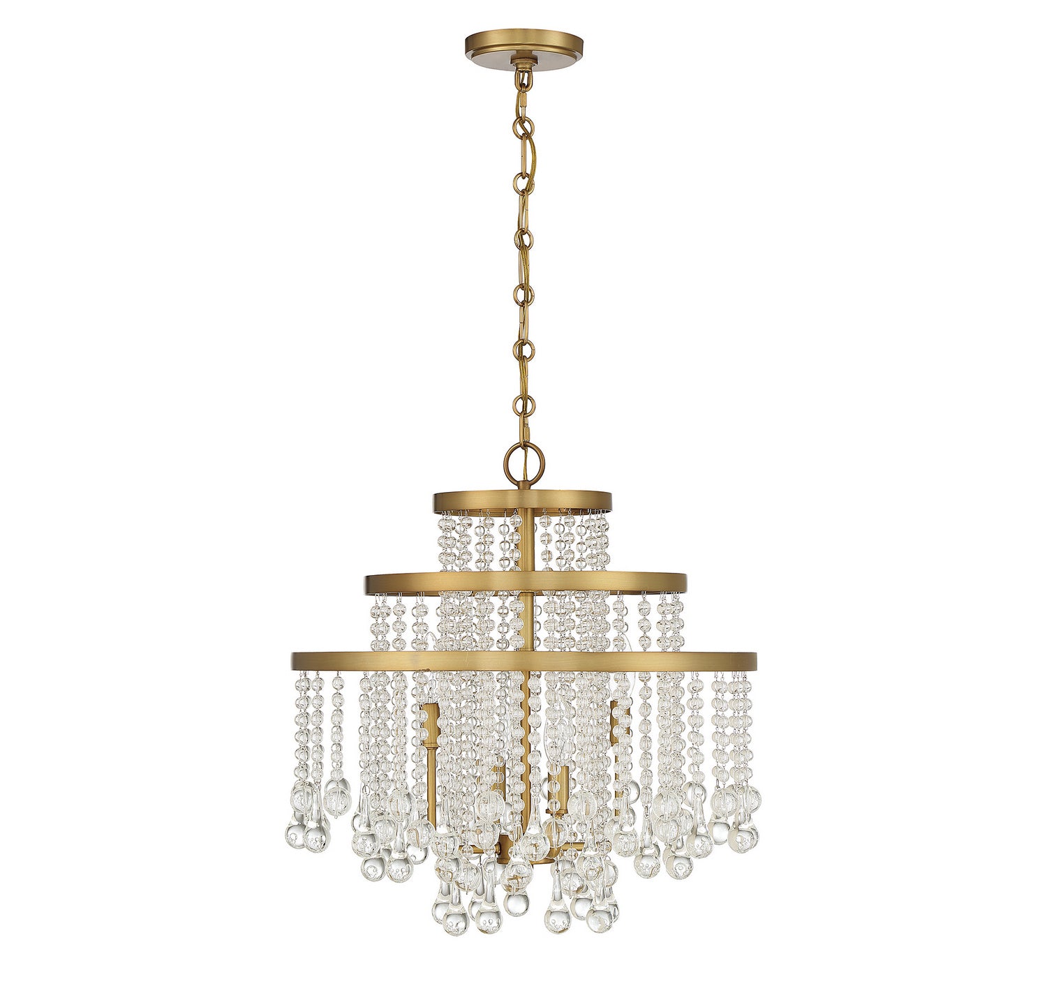 Savoy House - 1-1866-4-322 - Four Light Chandelier - Luna - Warm Brass