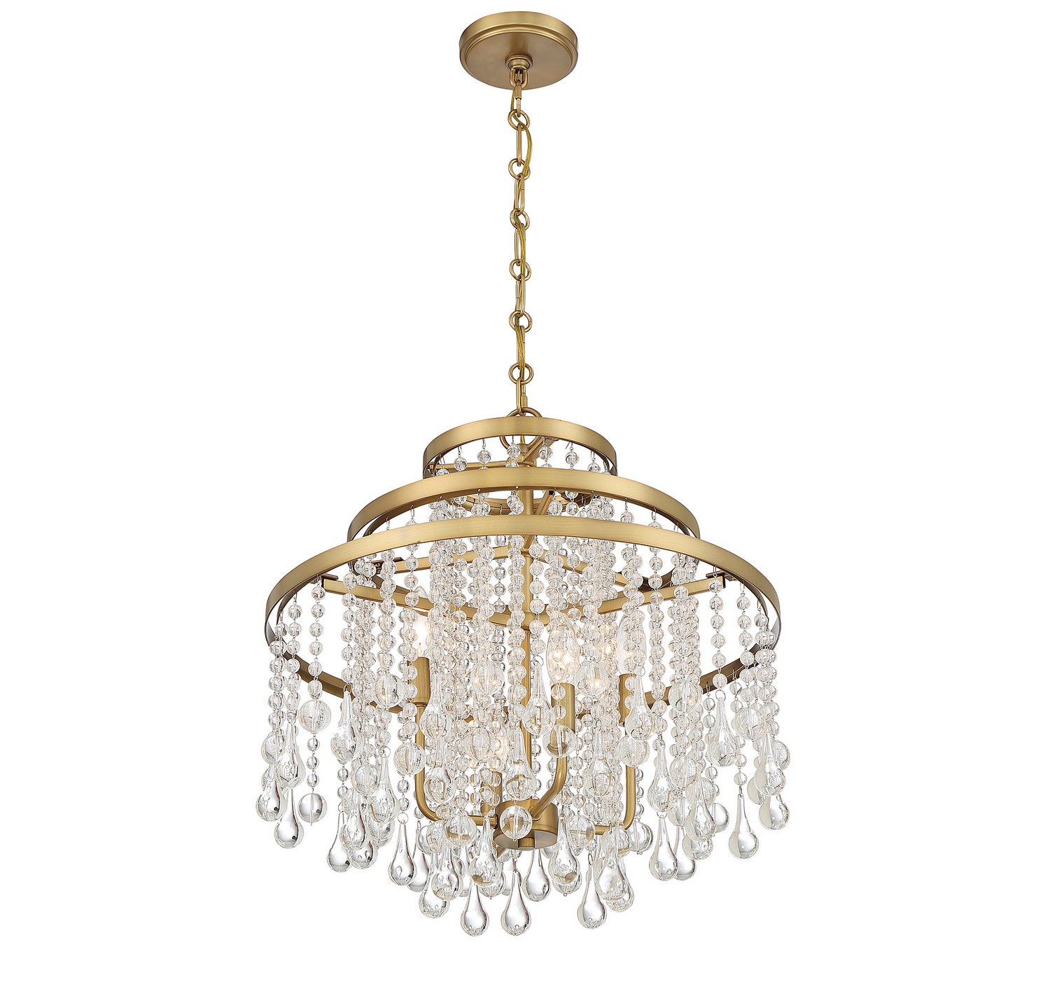 Savoy House - 1-1866-4-322 - Four Light Chandelier - Luna - Warm Brass