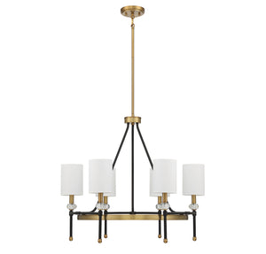 Savoy House - 1-1893-6-143 - Six Light Chandelier - Tivoli - Matte Black with Warm Brass Accents