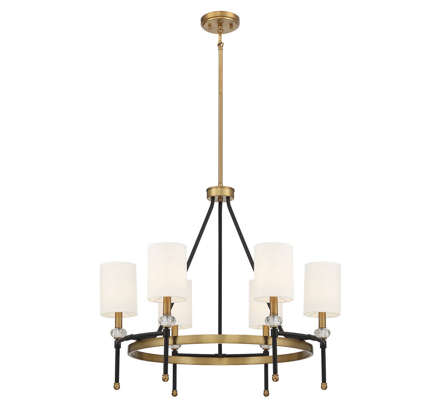 Savoy House - 1-1893-6-143 - Six Light Chandelier - Tivoli - Matte Black with Warm Brass Accents