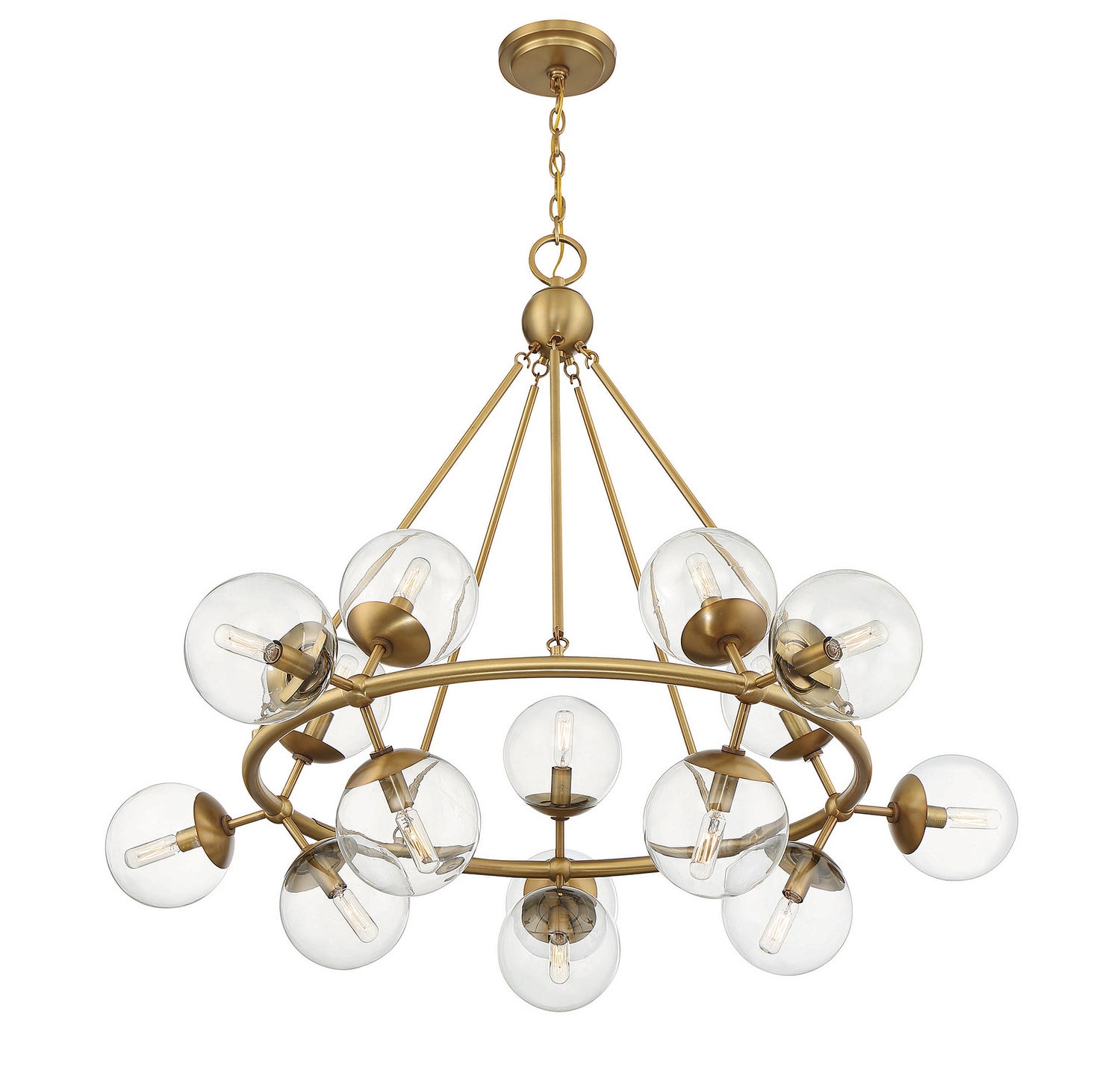 Savoy House - 1-1932-15-322 - 15 Light Chandelier - Orion - Warm Brass