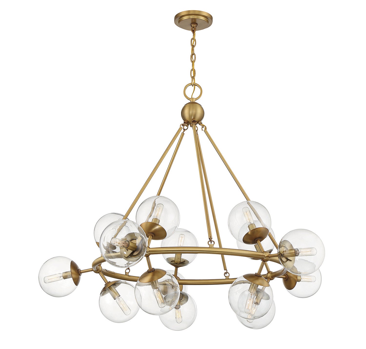 Savoy House - 1-1932-15-322 - 15 Light Chandelier - Orion - Warm Brass