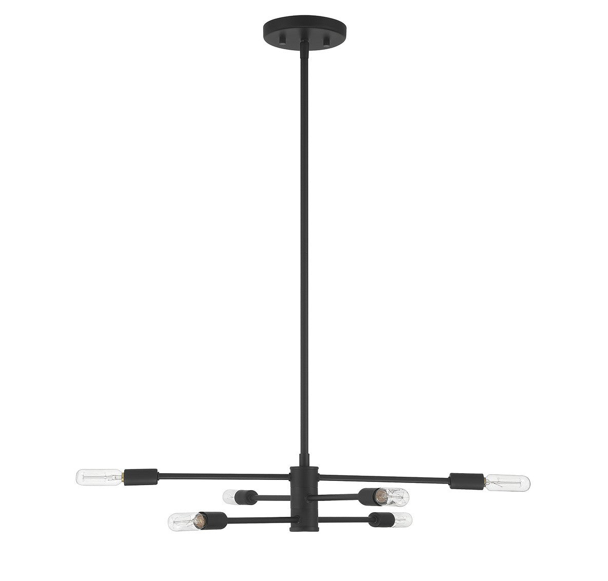 Savoy House - 1-7000-6-89 - Six Light Chandelier - Lyrique - Matte Black