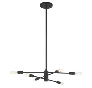 Savoy House - 1-7000-6-89 - Six Light Chandelier - Lyrique - Matte Black