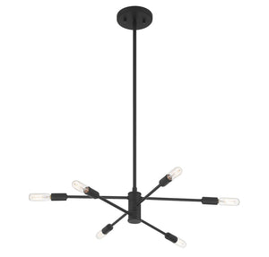 Savoy House - 1-7000-6-89 - Six Light Chandelier - Lyrique - Matte Black