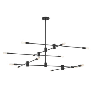 Savoy House - 1-7001-12-89 - 12 Light Chandelier - Lyrique - Matte Black