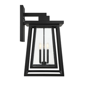 Savoy House - 5-2023-BK - Three Light Outdoor Wall Lantern - Denver - Matte Black