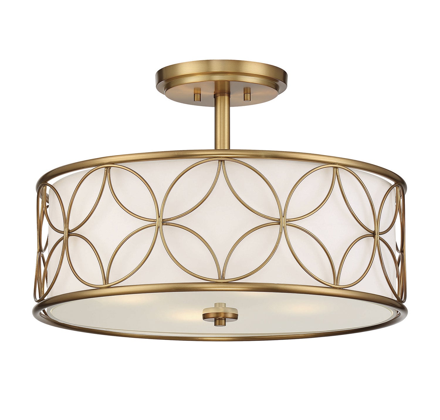 Savoy House - 6-1953-4-322 - Four Light Semi-Flush Mount - Reid - Warm Brass