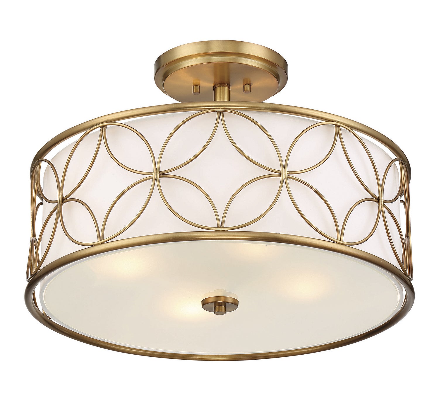 Savoy House - 6-1953-4-322 - Four Light Semi-Flush Mount - Reid - Warm Brass