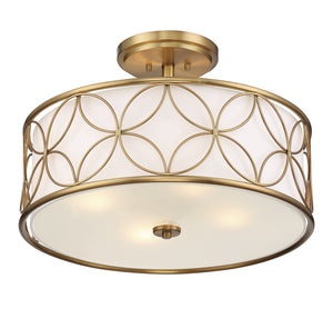 Savoy House - 6-1953-4-322 - Four Light Semi-Flush Mount - Reid - Warm Brass