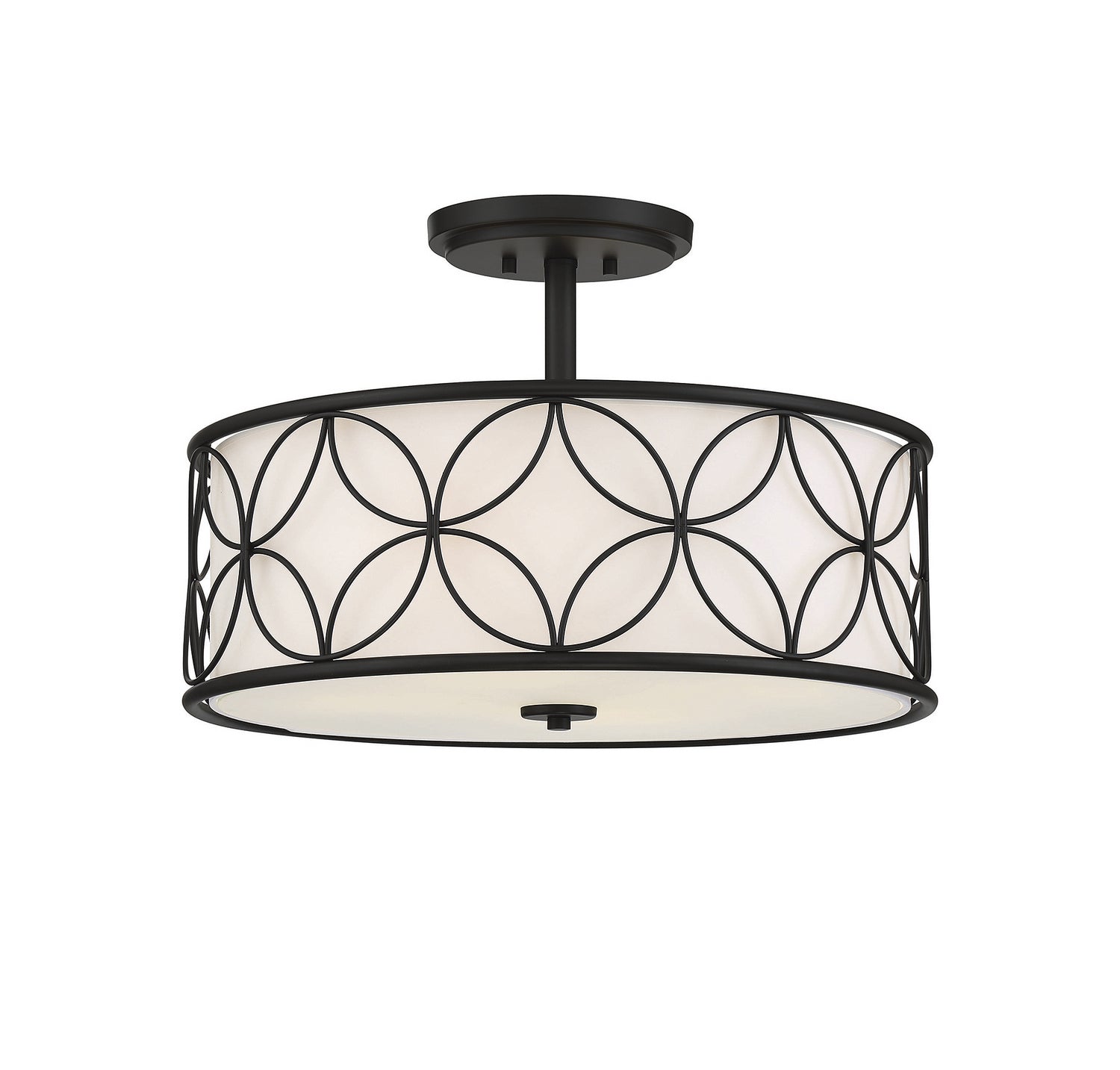 Savoy House - 6-1953-4-89 - Four Light Semi-Flush Mount - Reid - Matte Black