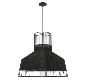 Savoy House - 7-1657-3-89 - Three Light Pendant - Pampas - Matte Black