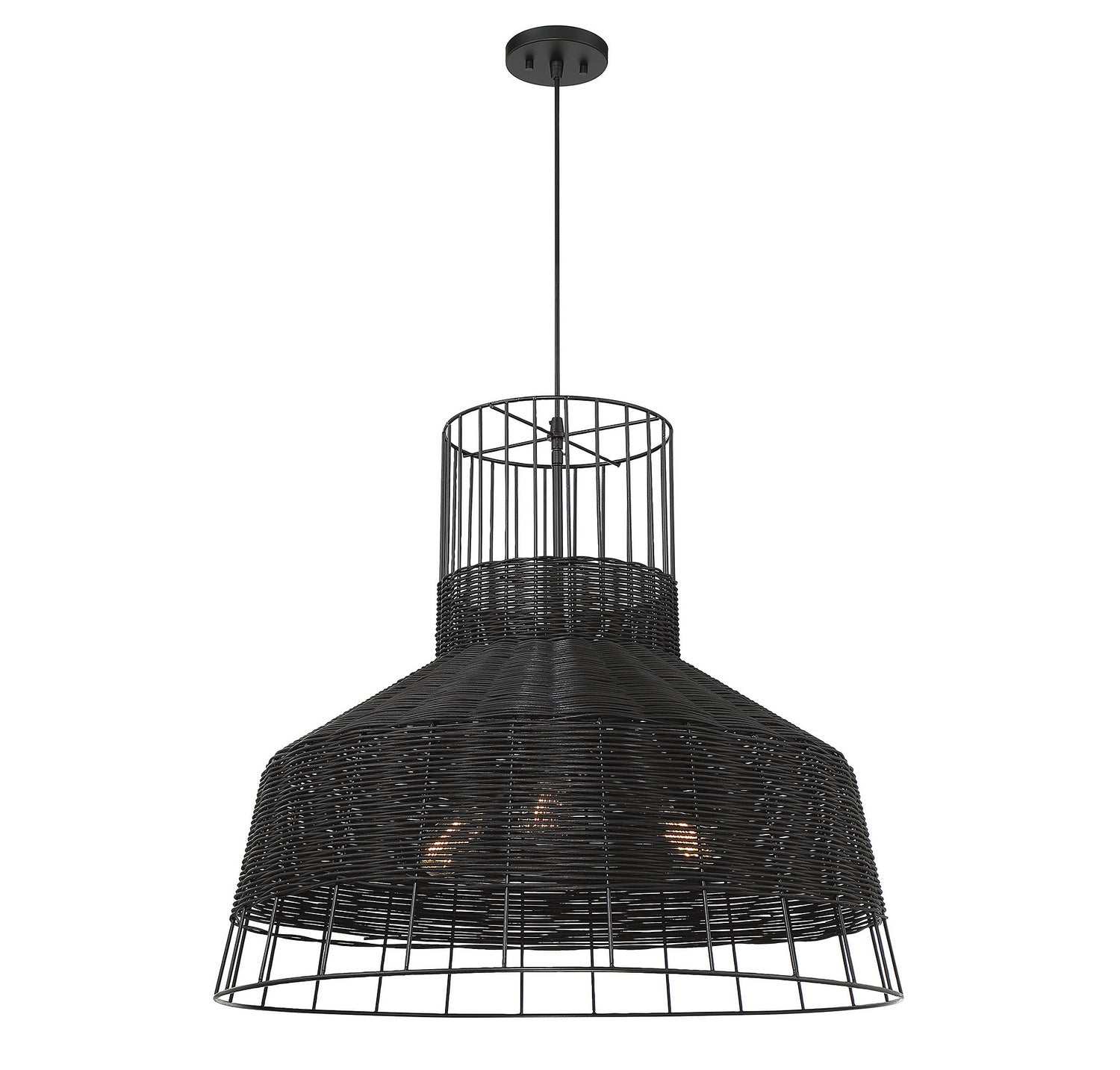 Savoy House - 7-1657-3-89 - Three Light Pendant - Pampas - Matte Black