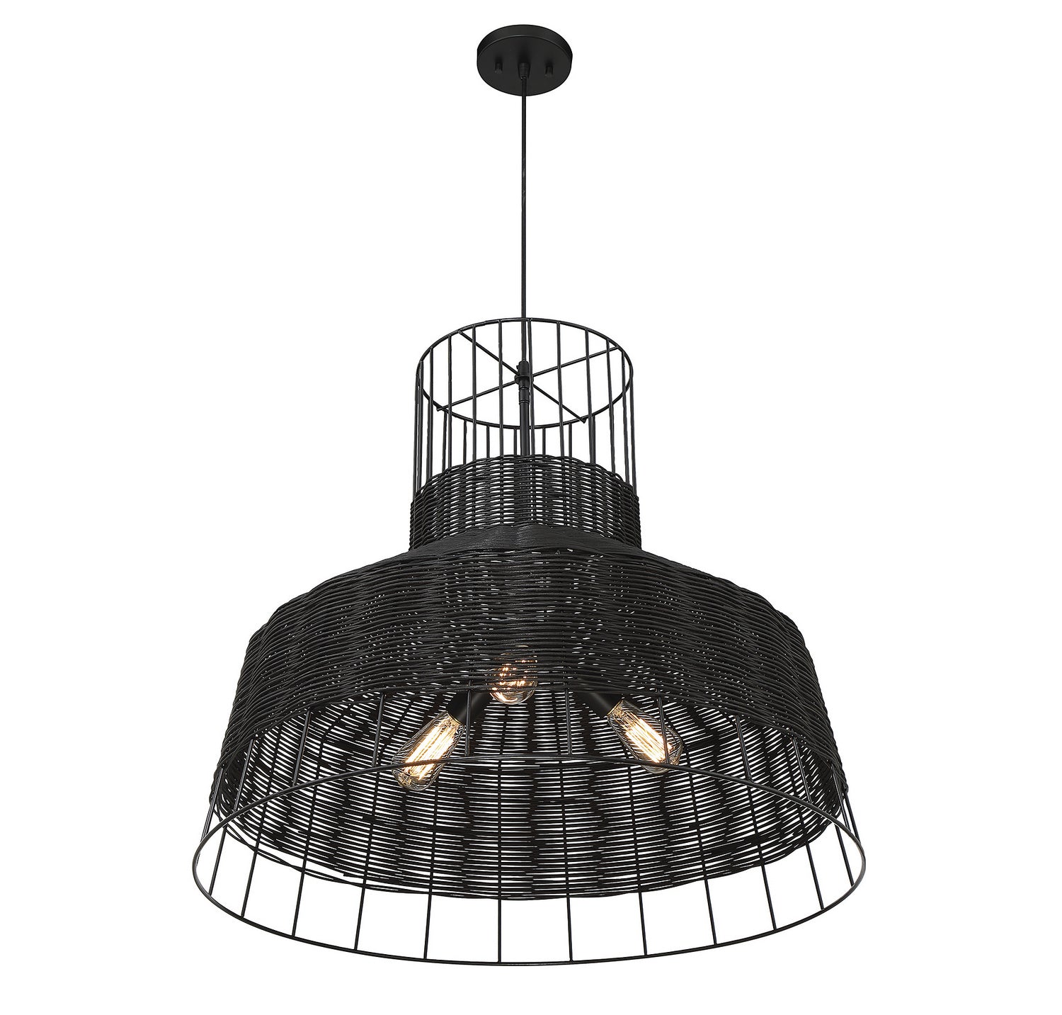 Savoy House - 7-1657-3-89 - Three Light Pendant - Pampas - Matte Black