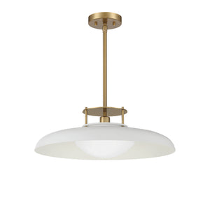 Savoy House - 7-1690-1-142 - One Light Pendant - Gavin - White with Warm Brass Accents