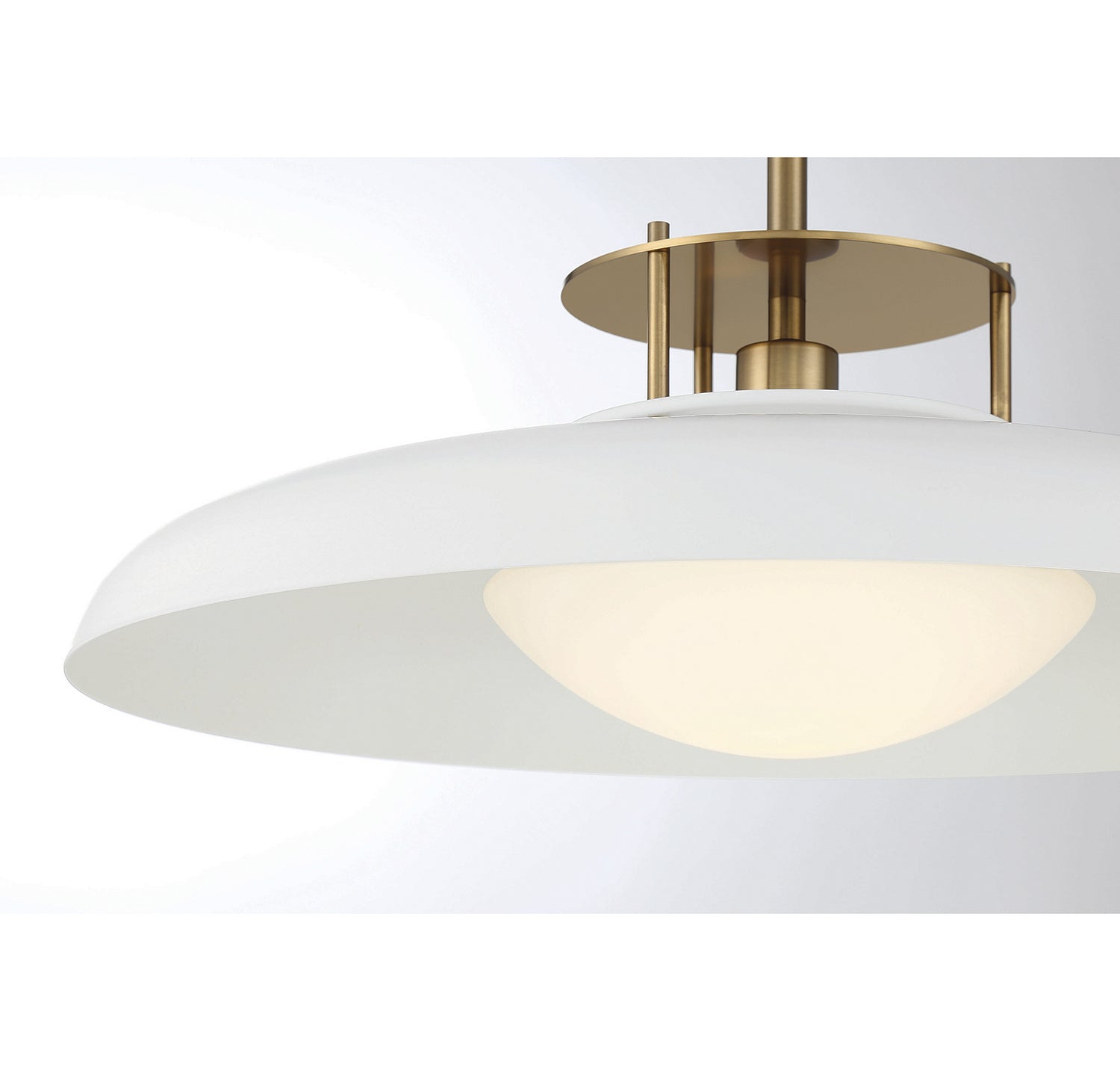 Savoy House - 7-1690-1-142 - One Light Pendant - Gavin - White with Warm Brass Accents