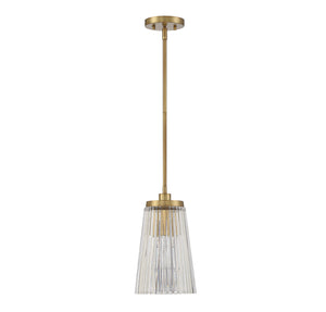 Savoy House - 7-1742-1-322 - One Light Pendant - Chantilly - Warm Brass