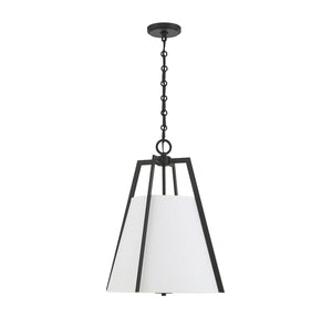 Savoy House - 7-1875-3-89 - Three Light Pendant - Mansfield - Matte Black