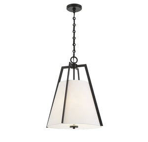 Savoy House - 7-1875-3-89 - Three Light Pendant - Mansfield - Matte Black