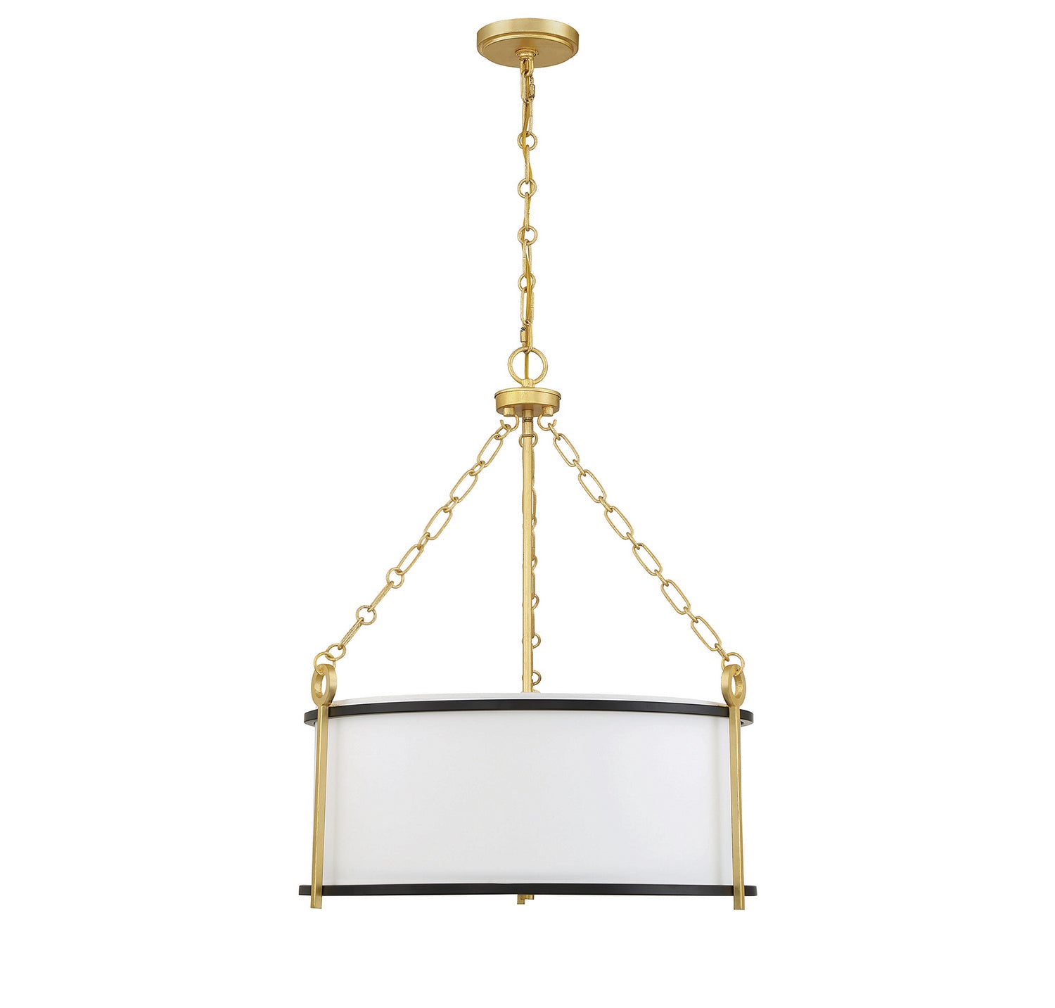 Savoy House - 7-1920-3-261 - Three Light Pendant - Kian - Matte Black with True Gold