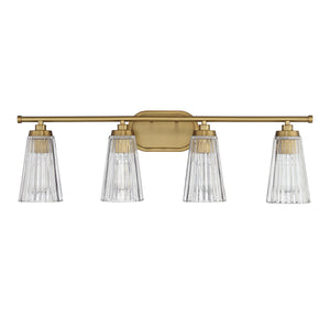 Savoy House - 8-1745-4-322 - Four Light Bathroom Vanity - Chantilly - Warm Brass