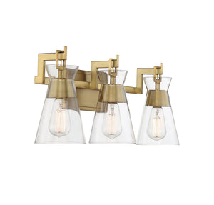 Savoy House - 8-1830-3-322 - Three Light Bathroom Vanity - Lakewood - Warm Brass