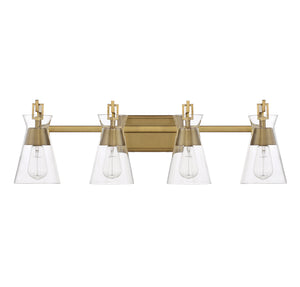 Savoy House - 8-1830-4-322 - Four Light Bathroom Vanity - Lakewood - Warm Brass