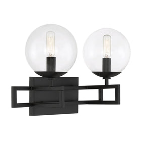 Savoy House - 8-1860-2-BK - Two Light Bathroom Vanity - Crosby - Matte Black