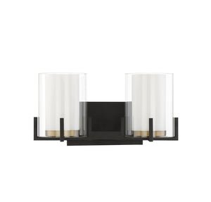 Savoy House - 8-1977-2-143 - Two Light Bathroom Vanity - Eaton - Matte Black with Warm Brass Accents