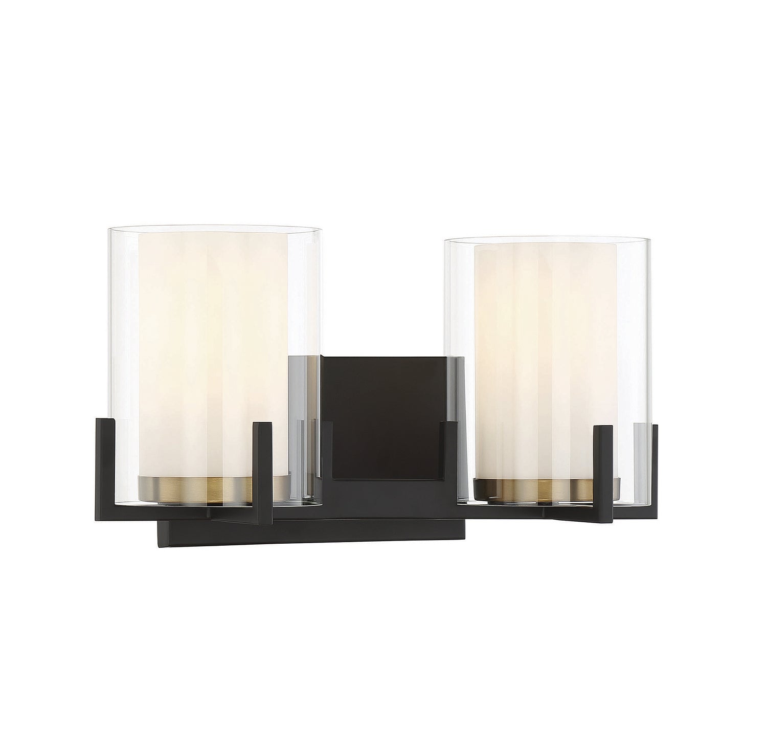 Savoy House - 8-1977-2-143 - Two Light Bathroom Vanity - Eaton - Matte Black with Warm Brass Accents