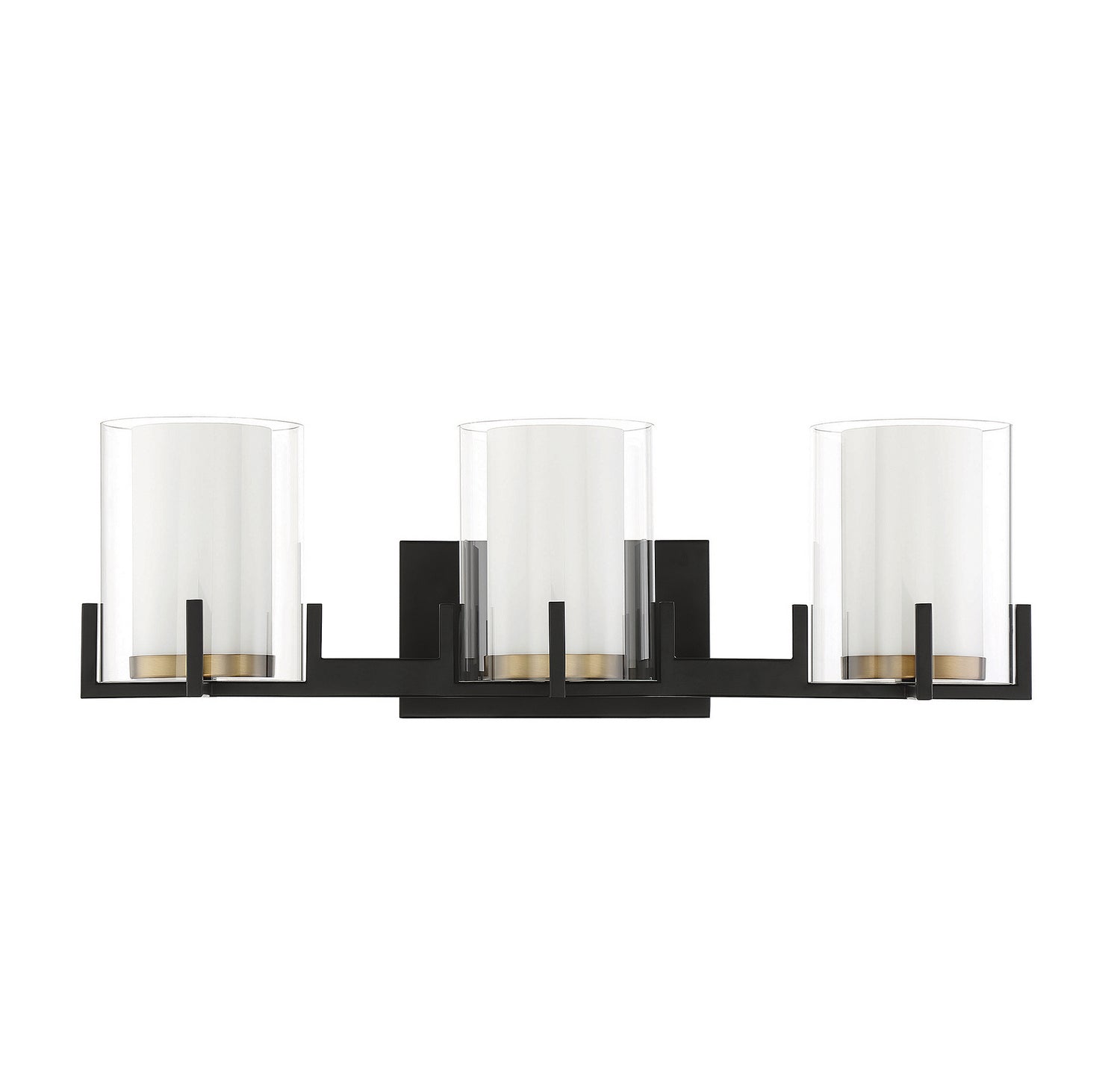 Savoy House - 8-1977-3-143 - Three Light Bathroom Vanity - Eaton - Matte Black with Warm Brass Accents